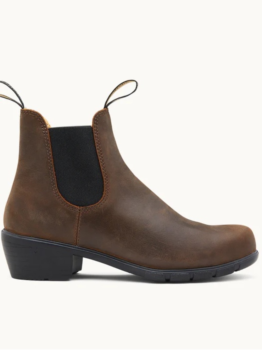 Blundstone 1673 antique Brown Leather Chelsea heeled 7